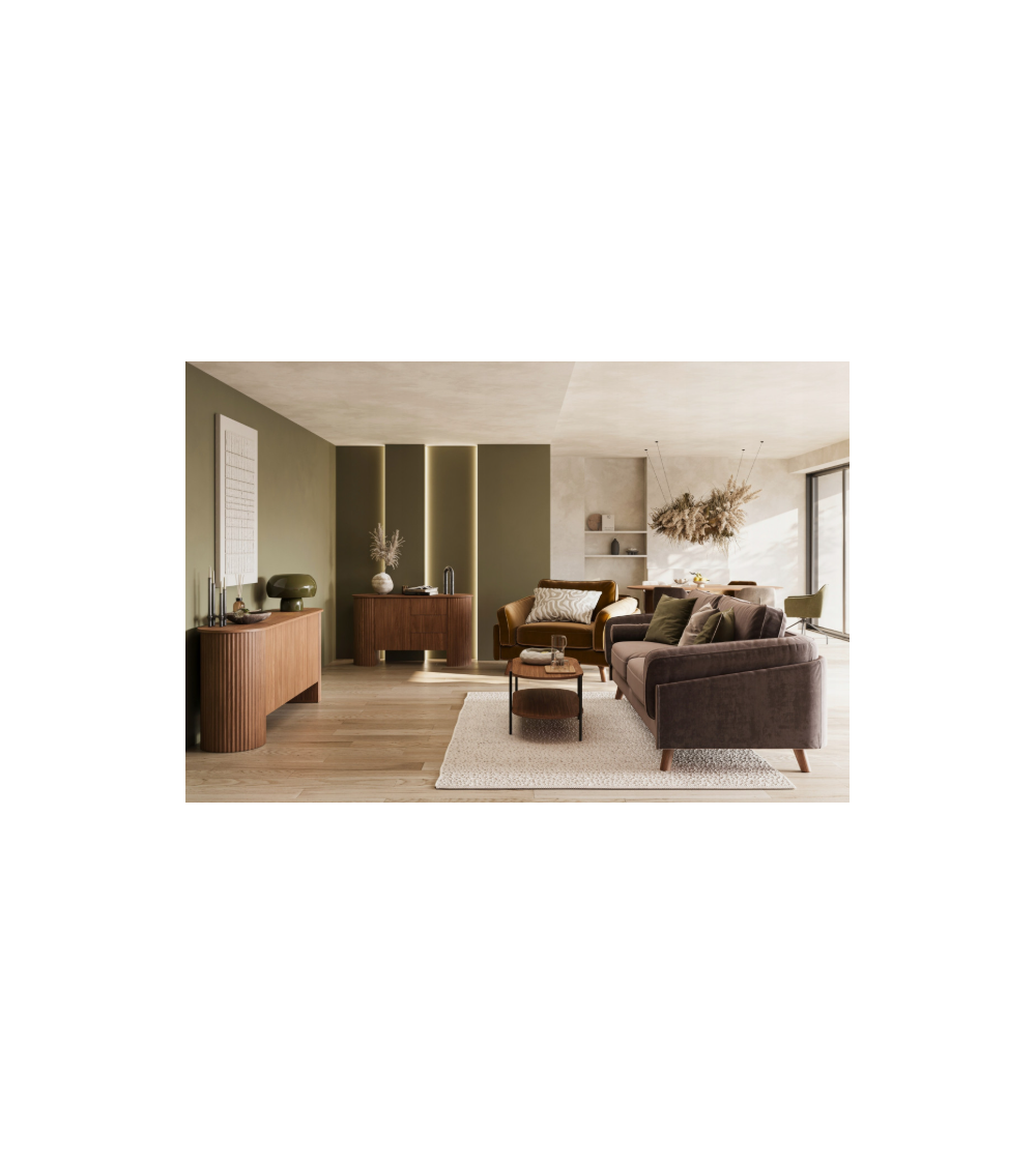 Salon complet CAVO – Noyer Lincoln – Design contemporain